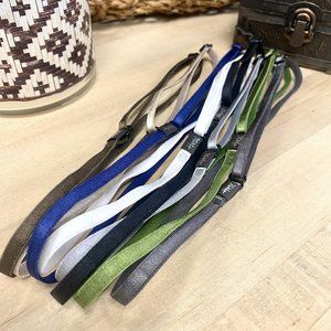 Hipsy 8-Pack Brown/Taupe/Navy/White/Black/Silver/Olive/Gray Adjustable Headbands